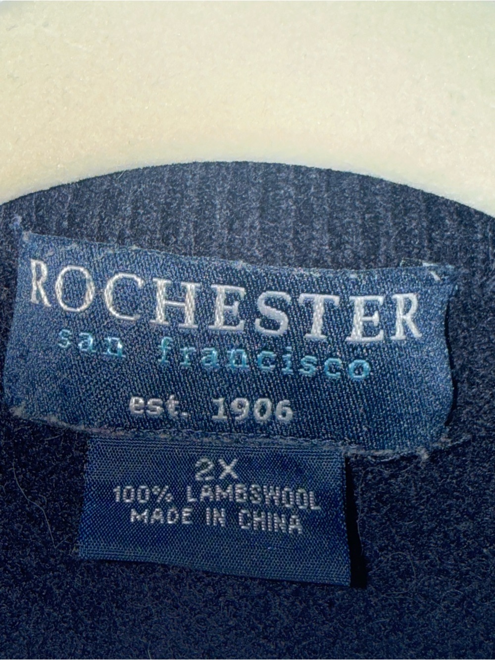 90’s Navy V-Neck Knit Sweater Vest over white tee - Picture 6 of 7